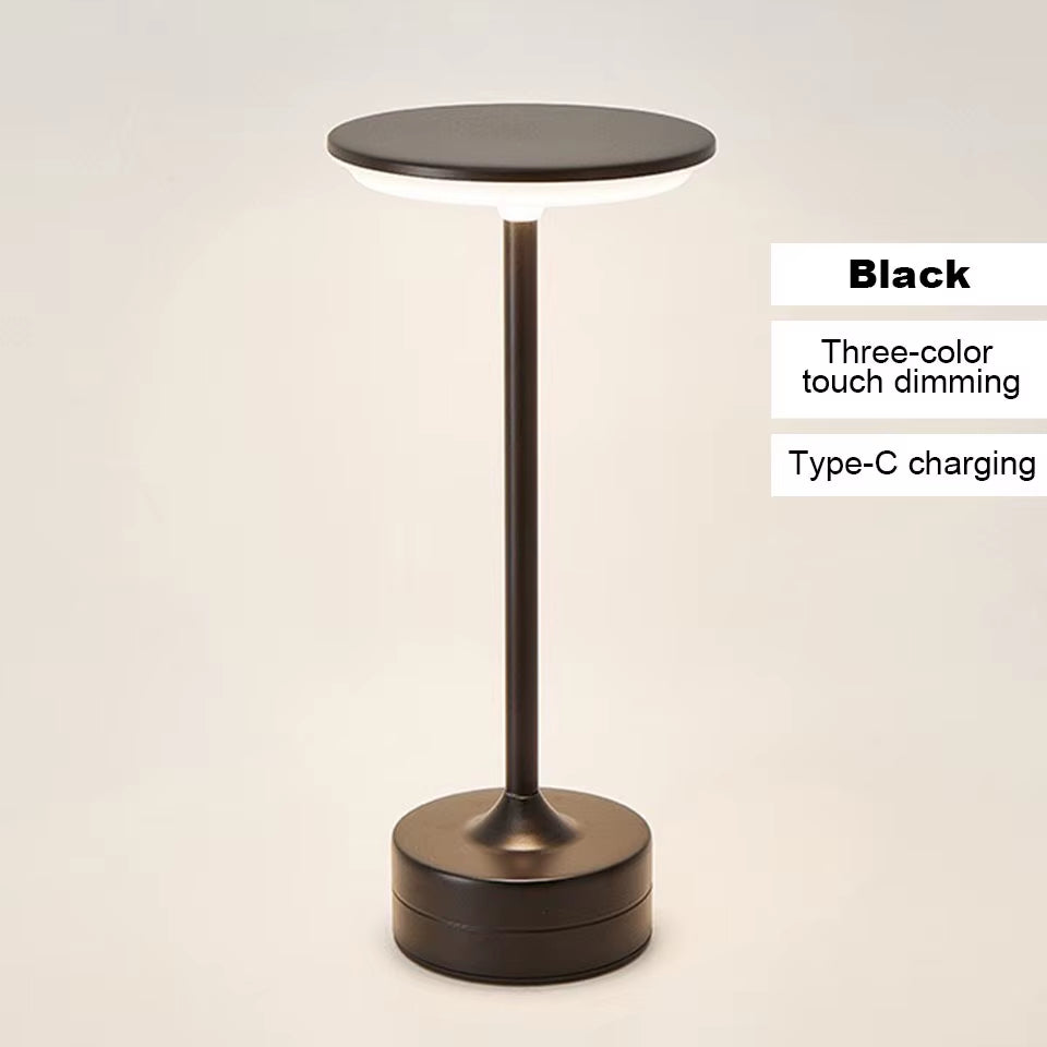 LED Touch Table Lamp – USB Rechargeable Portable Night Light for Bedroom, Reading, Hotel & Bar