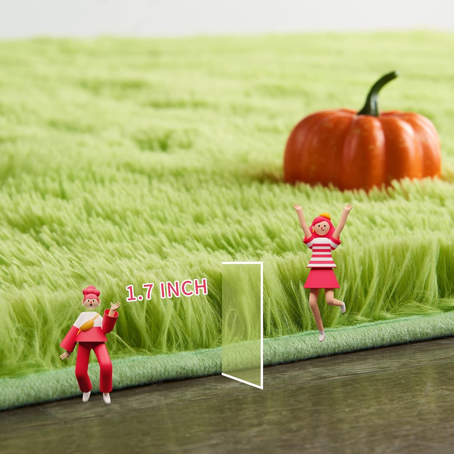 Cloud-Soft Lime Green Shag Rug (5x8) – Ultra Fluffy Plush Carpet for Living Room, Kids & Cozy Spaces