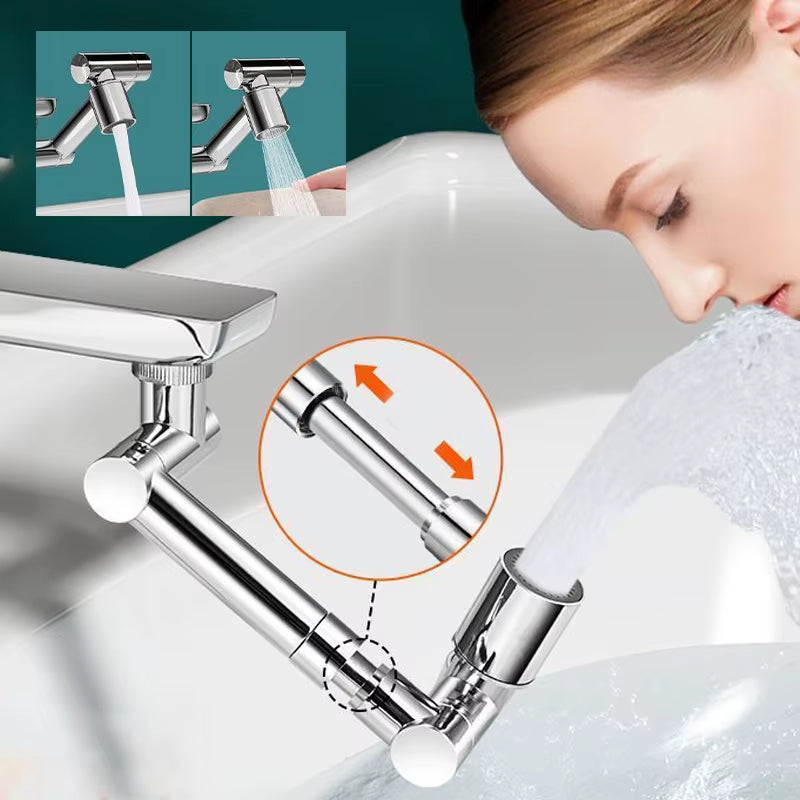1440° Rotatable Scalable Metal Faucet Extender – Splash-Proof Water-Saving Tap Aerator for Kitchen & Bathroom
