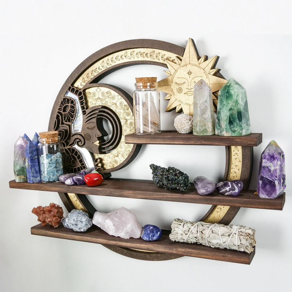 Coppermoon Sun & Moon Spiritual Wall Art – Handmade Celestial Decor for Meditation & Altar Spaces