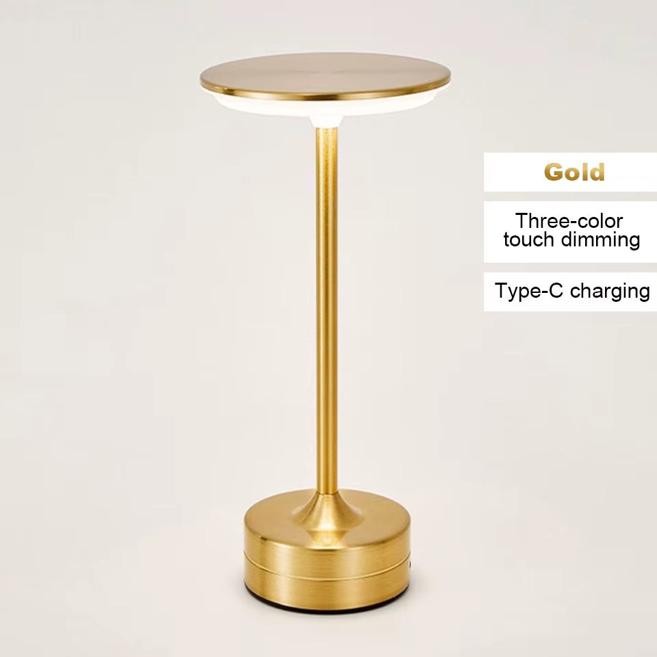 LED Touch Table Lamp – USB Rechargeable Portable Night Light for Bedroom, Reading, Hotel & Bar