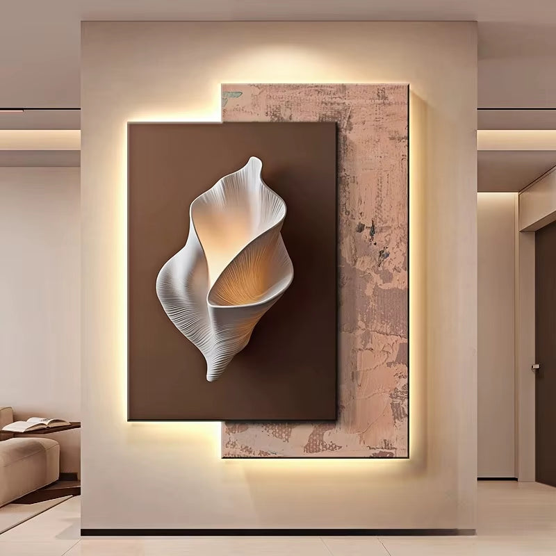 Modern LED Wall Lamp – Minimalist Crystal & Porcelain Mural Light for Living Room, Corridor, and Home Décor