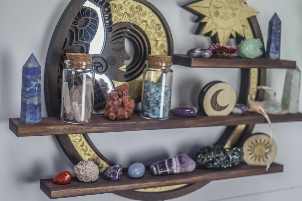 Coppermoon Sun & Moon Spiritual Wall Art – Handmade Celestial Decor for Meditation & Altar Spaces